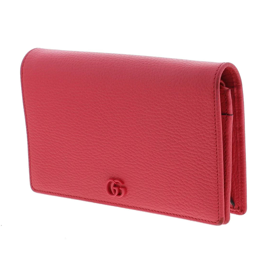Gucci Shoulder Messenger Red Marmont Leather Bag GG A Garmont Chain